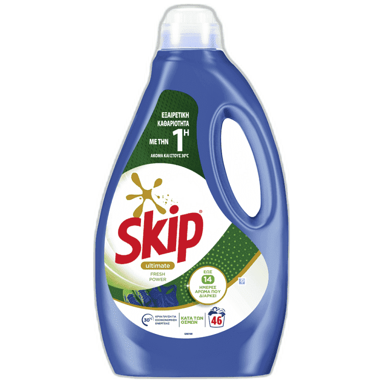 Skip Ultimate Υγρό Απορρυπαντικό Πλυντηρίου Ρούχων Fresh 46μεζ 2,3lt