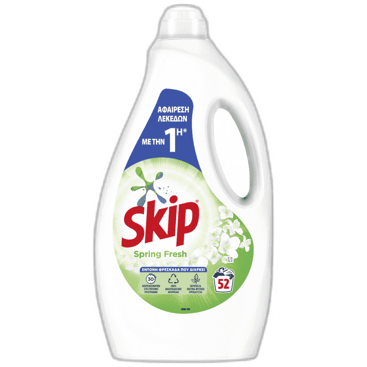 Skip Υγρό Απορρυπαντικό Πλυντηρίου Ρούχων Spring Fresh 52μεζ 2,6lt