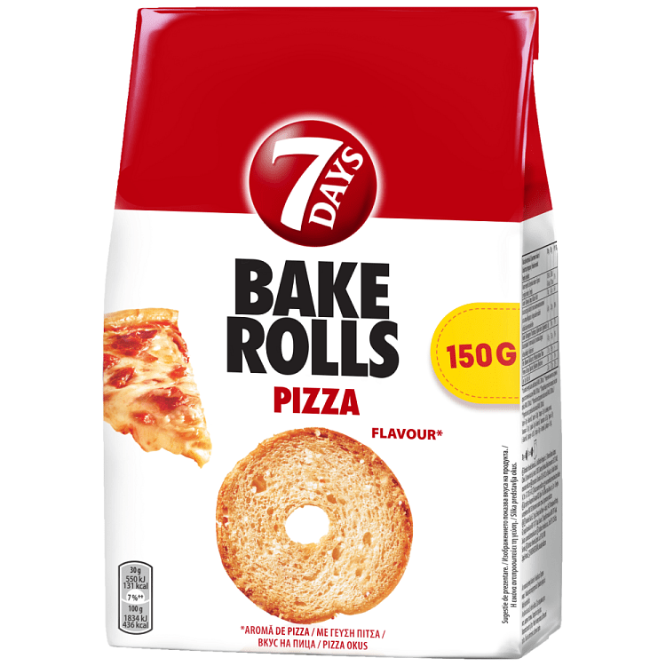 "7" Days Bake Rolls Pizza 150gr