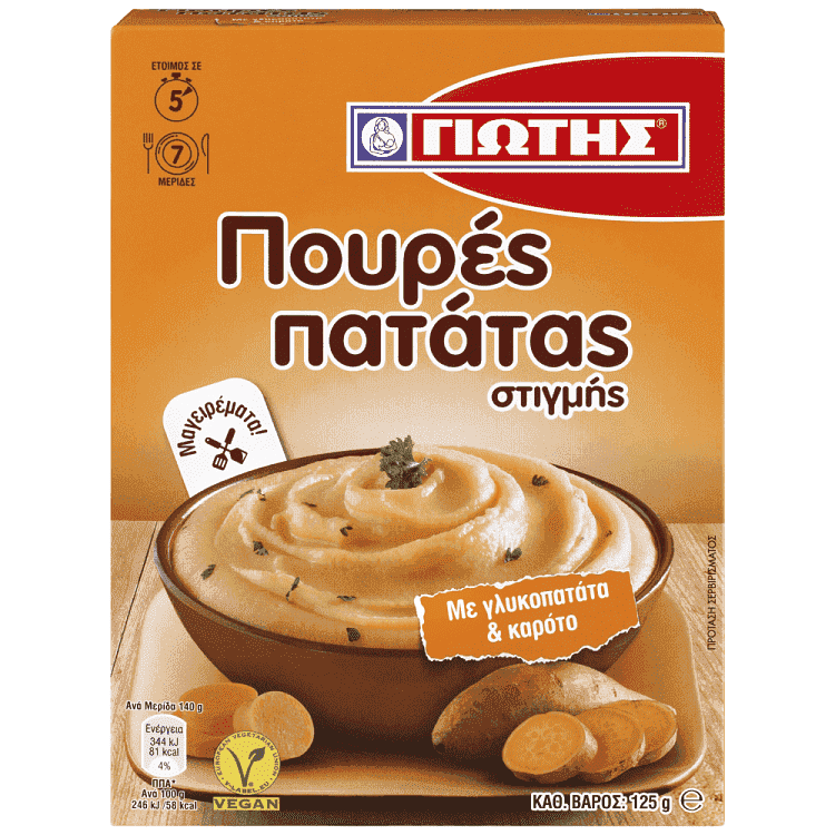 Γιώτης Πουρές Πατάτας Με Γλυκοπατάτα & Καρότο 125gr