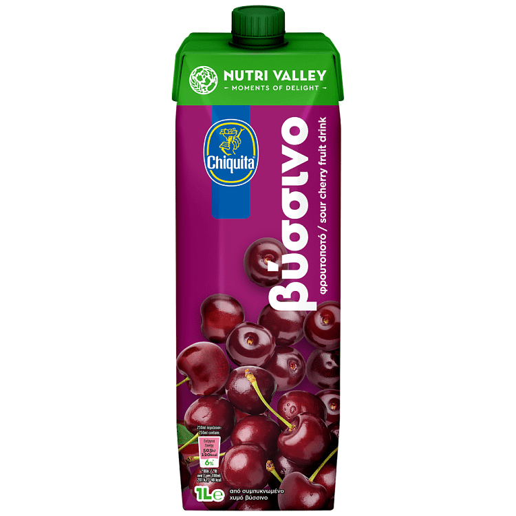 Nutri Valley Chiquita Φρουτοποτό Βύσσινο 1lt