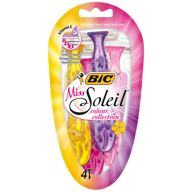 BIC Miss Soleil Colour Collection Γυναικεία Ξυραφάκια 4τεμ