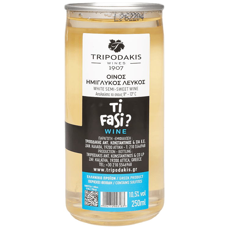 Tripodakis Ti Fasi Οίνος Ημίγλυκος Λευκός 250ml