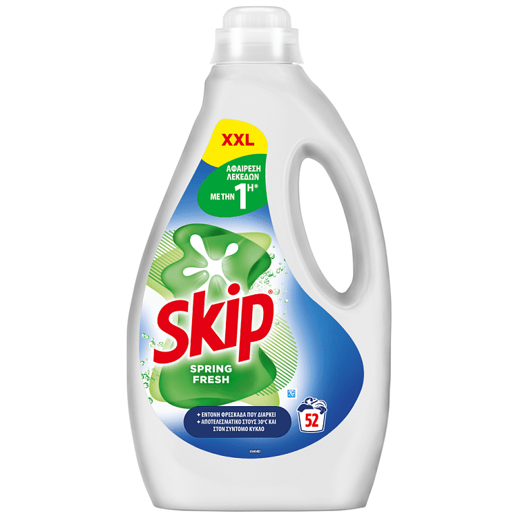 Skip Υγρό Aπορρυπαντικό Πλυντηρίου Ρούχων Spring Fresh 52μεζ 2,34lt