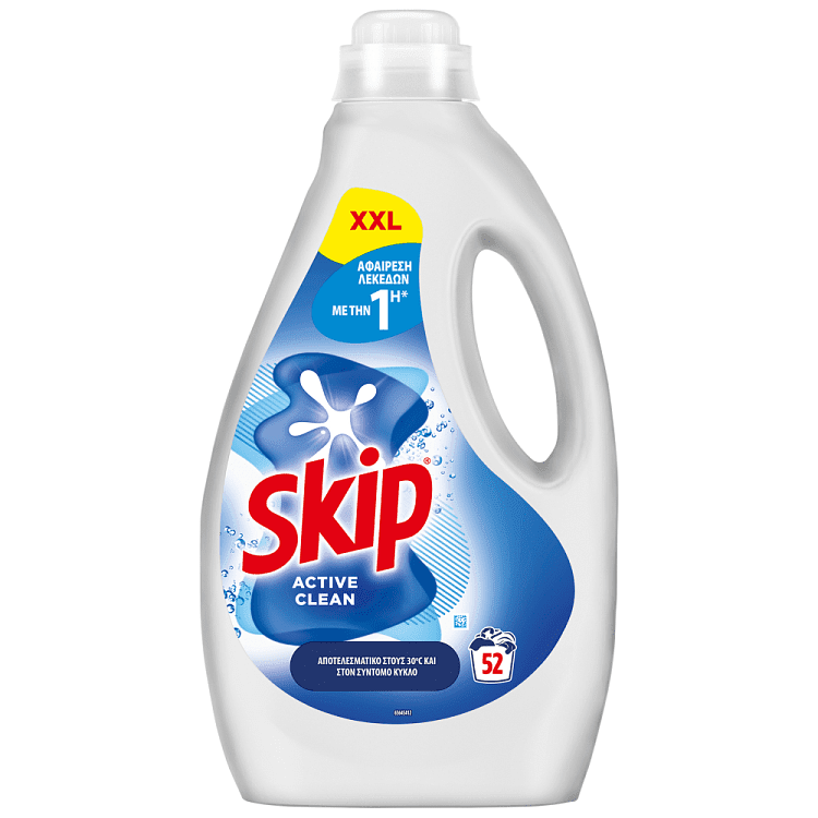 Skip Υγρό Aπορρυπαντικό Πλυντηρίου Ρούχων Active Clean 52μεζ 2,34lt