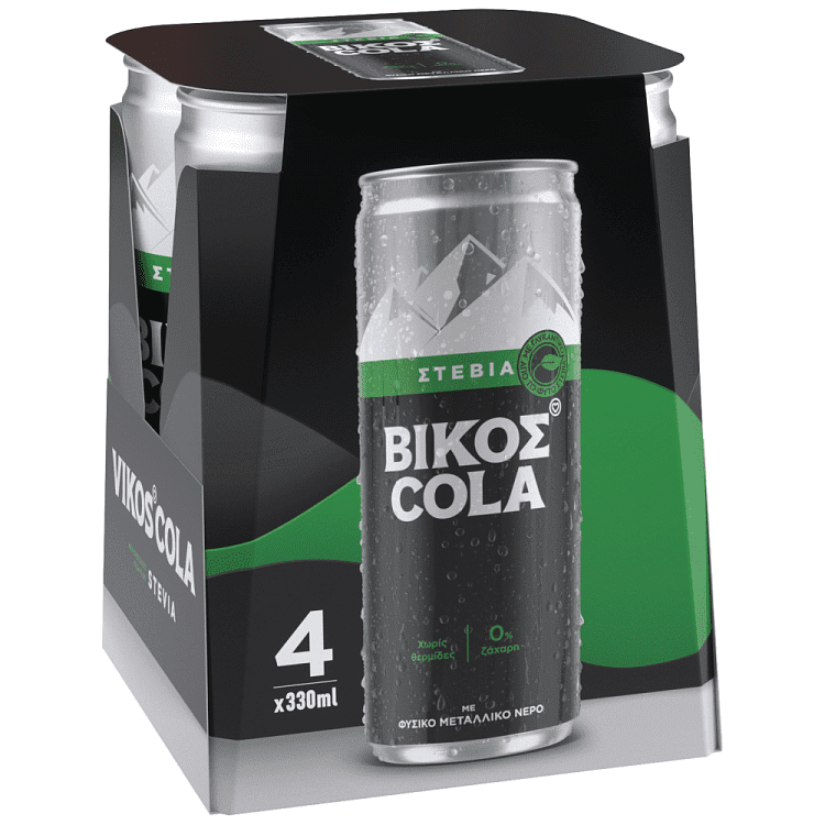 Βίκος Cola Stevia 4x330ml