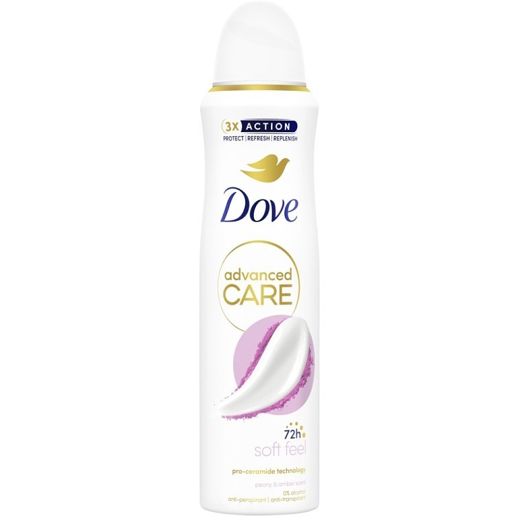 Dove Αποσμητικό Σωμ. Spray Advanced Care Soft Feel 150ml