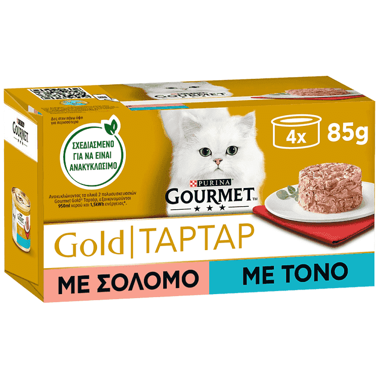 Gourmet Gold Ταρτάρ Τόνος Και Σολομός 4x85gr