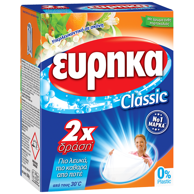 Εύρηκα Υπερλευκαντικό Ρούχων Άνθη Πορτοκαλιάς Κουτί 500gr