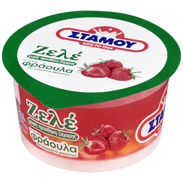 Στάμου Ζελέ Φράουλα Xωρίς Ζάχαρη 165gr