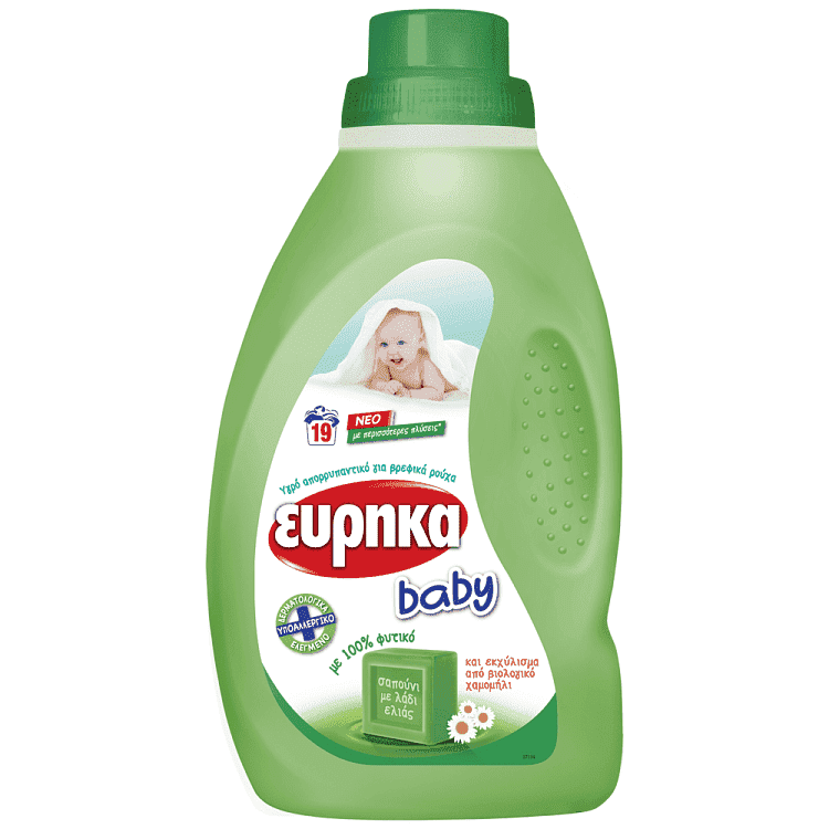 Εύρηκα Baby Υγρό Απορρυπαντικό Πλυντήριο Ρούχων 19Μεζ 950ml