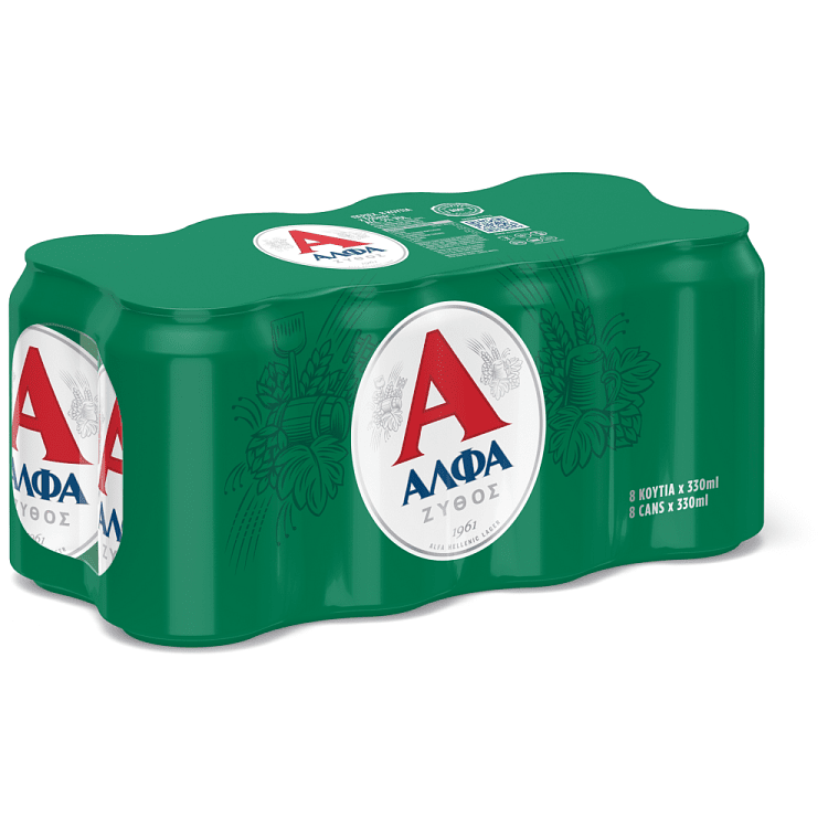 Άλφα Μπίρα Κουτί 330ml 8τεμ