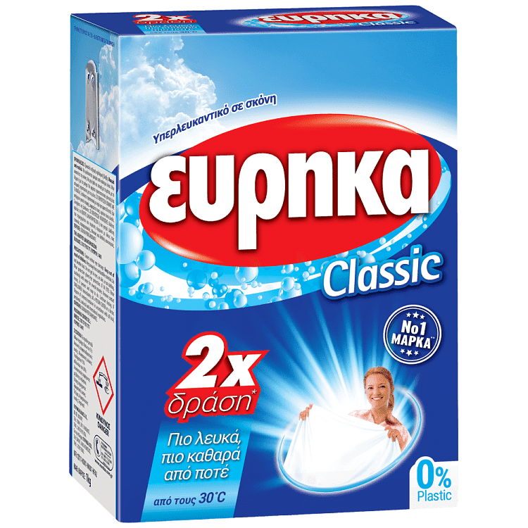 Εύρηκα Υπερλευκαντικό Ρούχων Σκόνη Κουτί 1kg