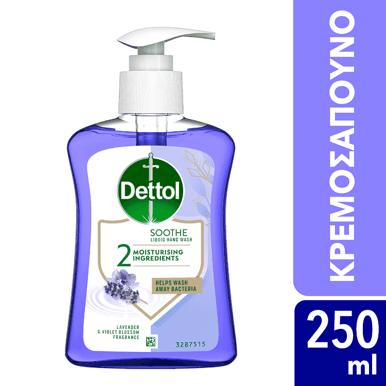 Dettol Αντιβακτηριδιακό Υγρό Κρεμοσάπουνο Με Αντλία Soft On Skin 250ml