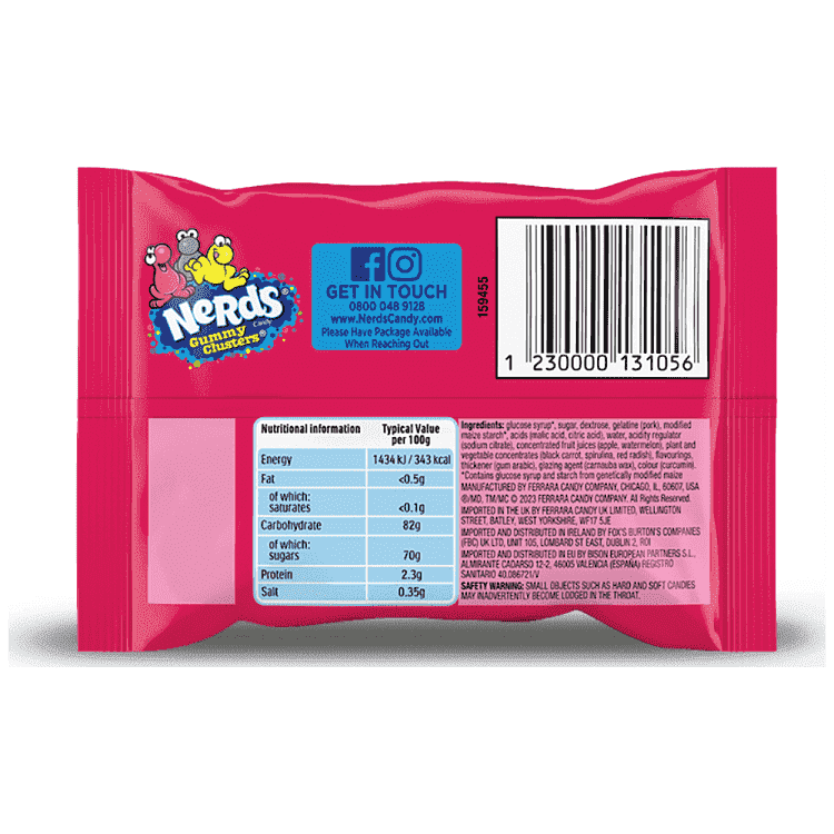 Nerds Gummy Clusters Fruit 45gr