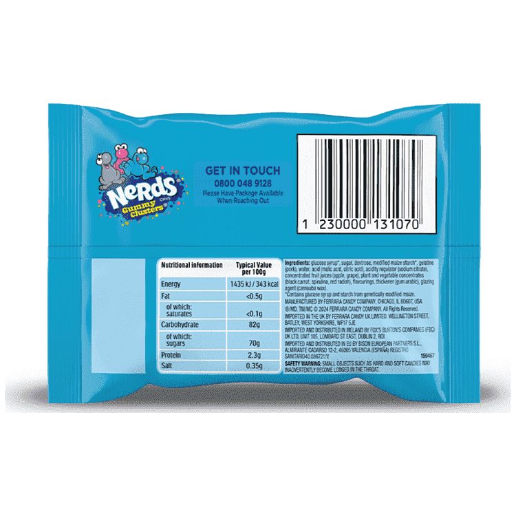 Nerds Gummy Clusters Berries 45gr