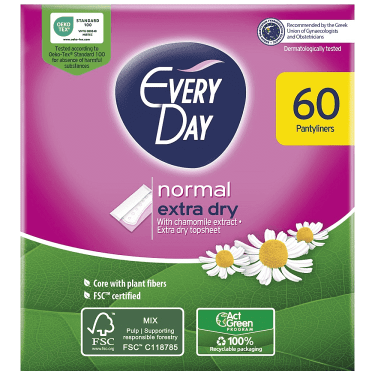 Everyday Extra Dry Normal Σερβιετάκια 60τεμ