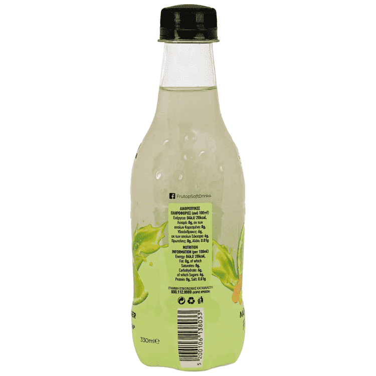 Frutop Σόδα Lime Ginger 330ml