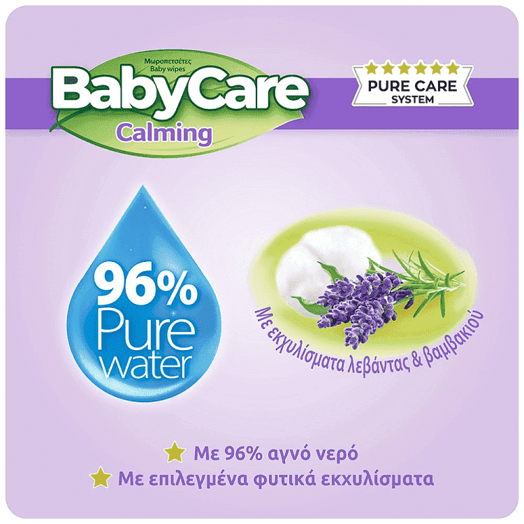 Βabycare Calming Μωρομάντηλα Triple Pack 3x72τεμ