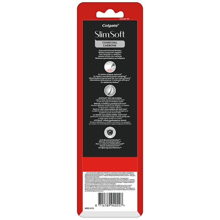 Colgate Οδοντόκρεμα Slim Soft Charcoal 3τεμ