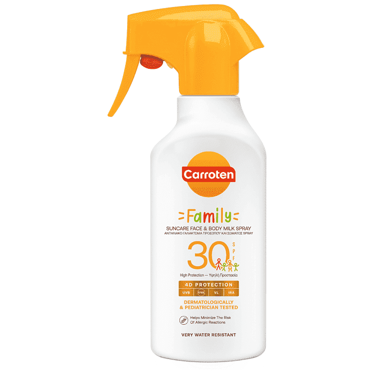 Carroten Αντηλιακό Γαλάκτωμα Σπρευ Family Trigger SPF30 270ml