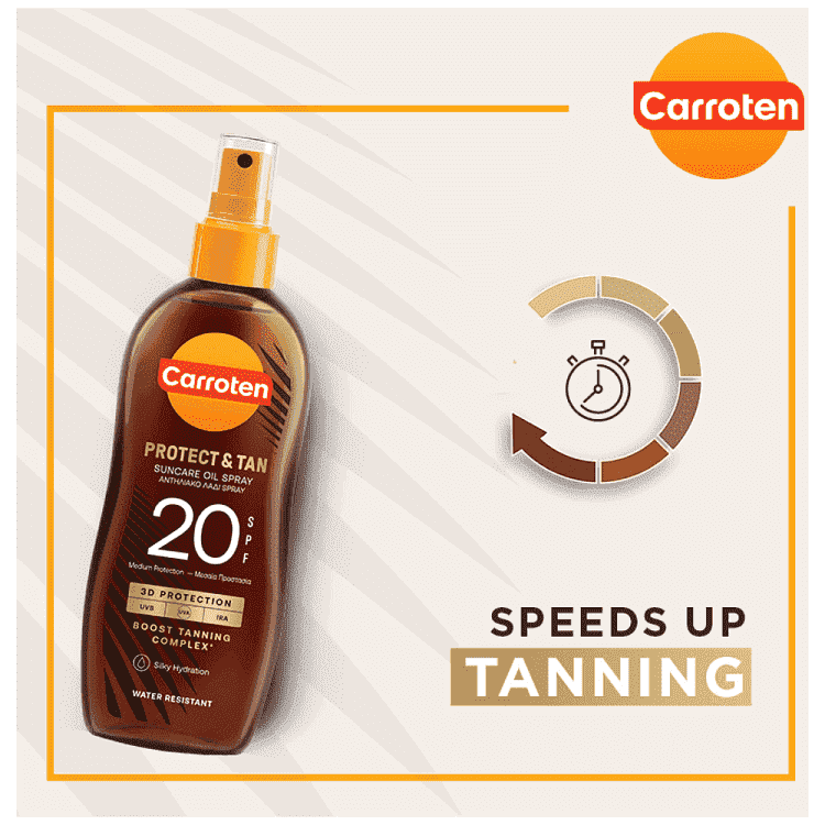 Carroten Αντιλιακο Λάδι Σπρέυ SPF20 150ml