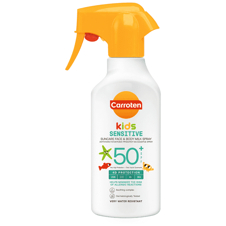 Carroten Kids Αντηλιακό Γαλάκτωμα Σπρευ Trigger SPF50 270ml