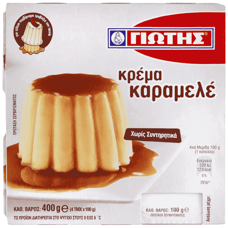 Γιώτης Κρέμα Καραμέλε Επιδόρπιο 100gr 4τεμ