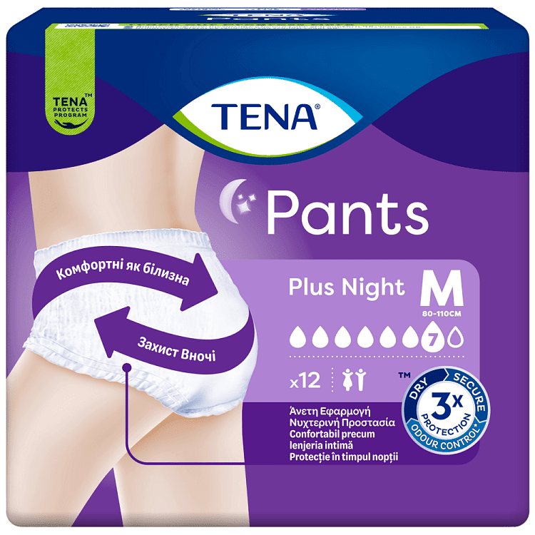 Tena Pants Plus Night Medium Πάνες Ακράτειας 12τεμ