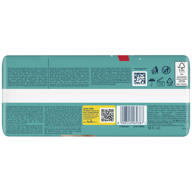 Pampers Πάνες Pants Jumbo Pack (38 Τεμ.) Nο 7