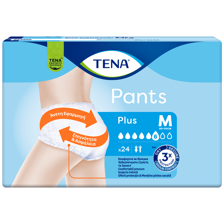 Tena Pants Plus Medium Εσώρουχα Ακράτειας 24τεμ