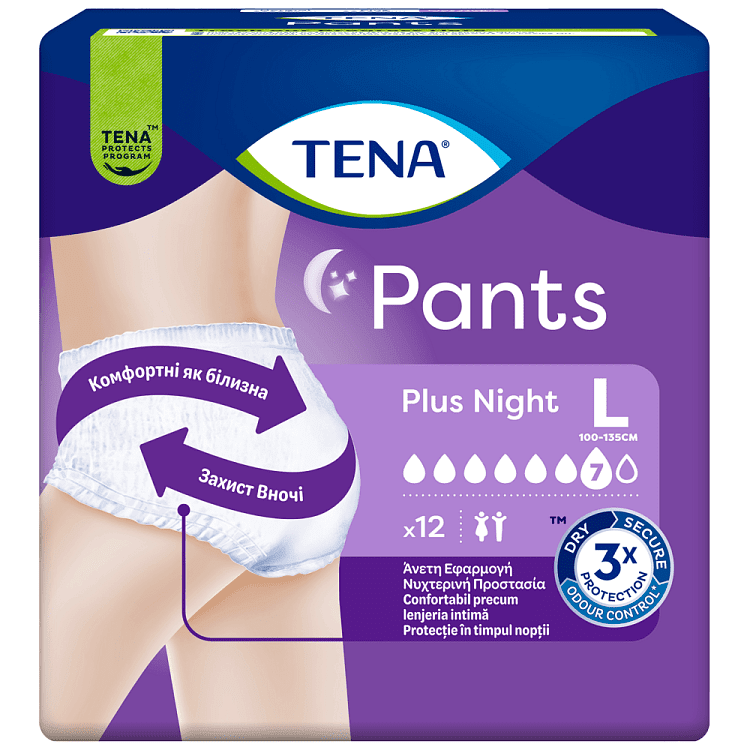 Tena Pants Plus Night Large Πάνες Ακράτειας 12τεμ