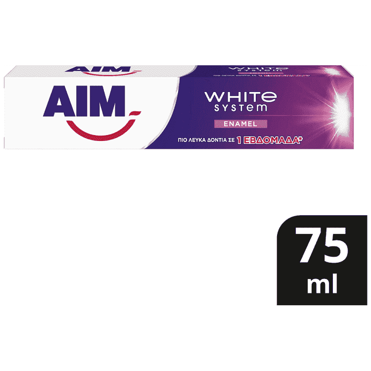 Aim Οδοντόκρεμα White System Enamel 75ml