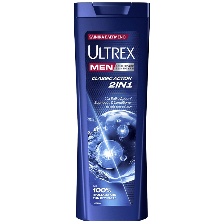 Ultrex Classic 2in1 Σαμπουαν Για Όλους Τους Τύπους Μαλλιών 360ml