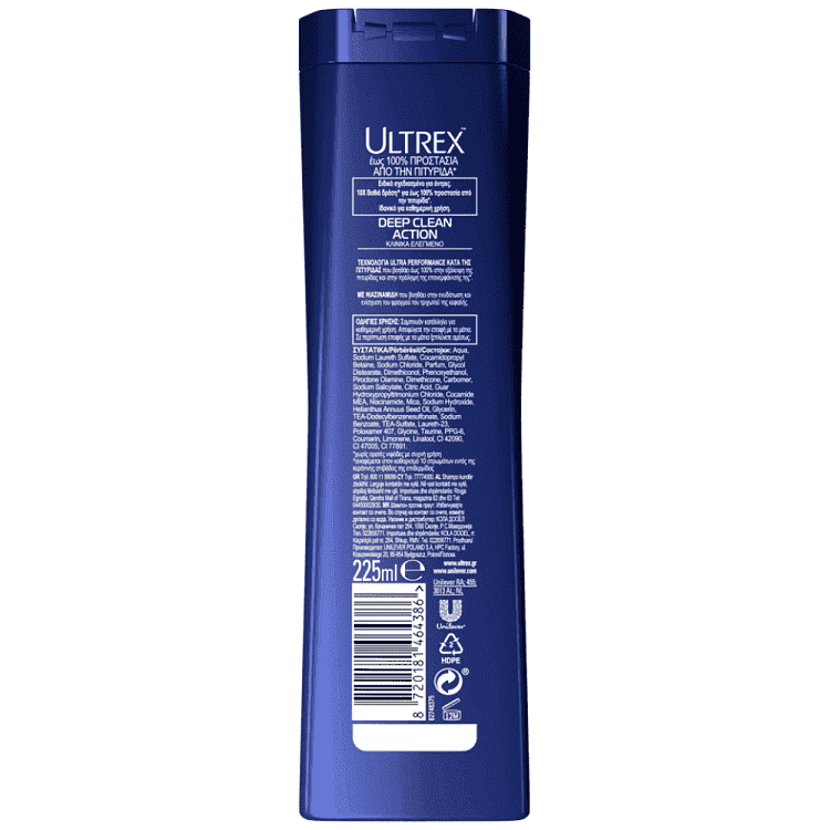 Ultrex Σαμπουάν Deep Clean 225ml