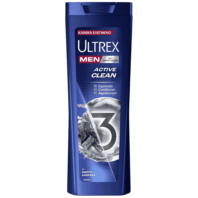 Ultrex 3 In 1 Σαμπουάν Act Clean 360ml