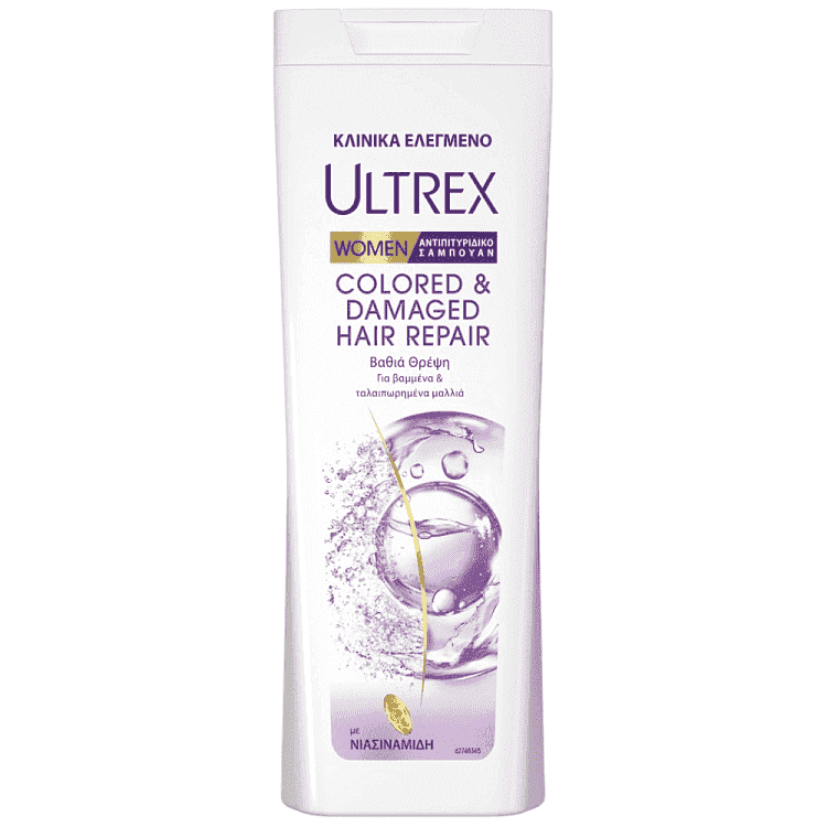 Ultrex Γυναικείο Σαμπουάν Βαμμένα 360ml