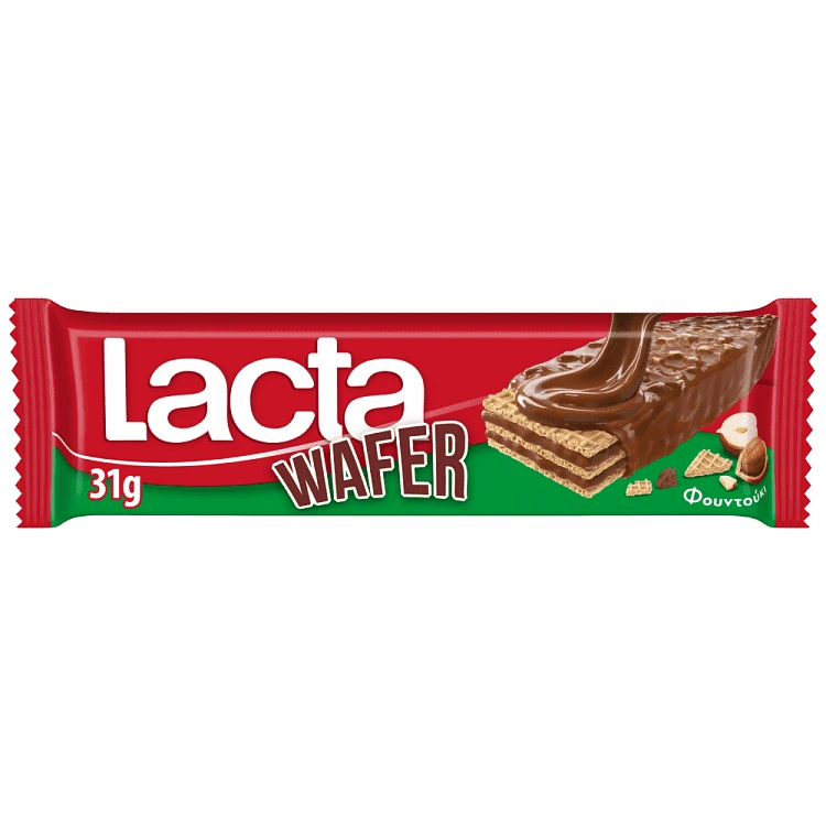 Lacta Γκοφρέτα Σοκολάτα Γάλακτος Φουντούκι 31gr