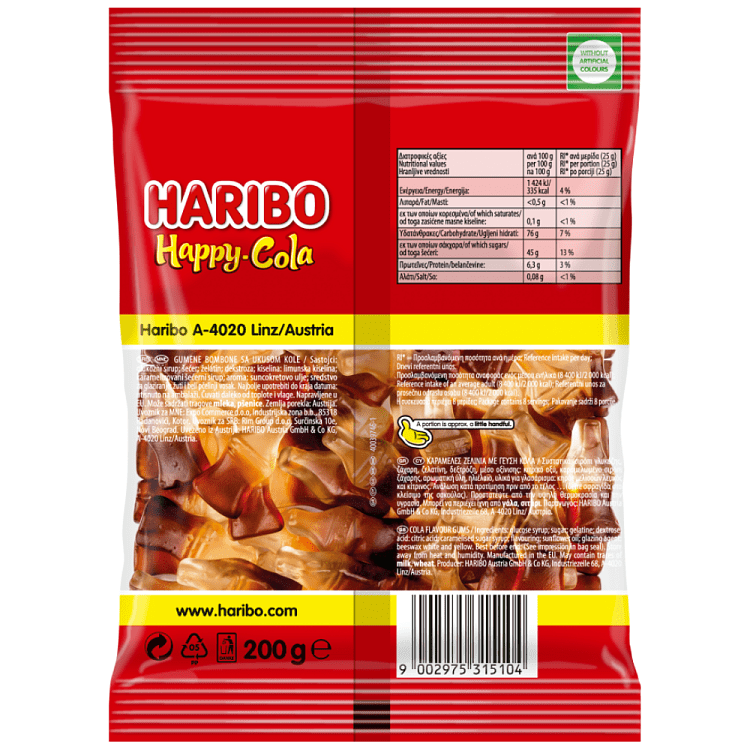 Haribo Ζελινι Happy Cola 200gr