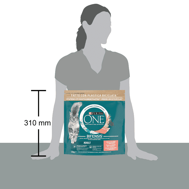 Purina One Adult Σολομός & Δημητριακά Ολικής Άλεσης 1,5Kg