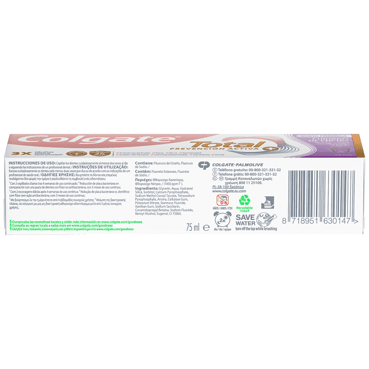 Colgate Οδοντόκρεμα Total Active Prevention Plus Gum 75ml