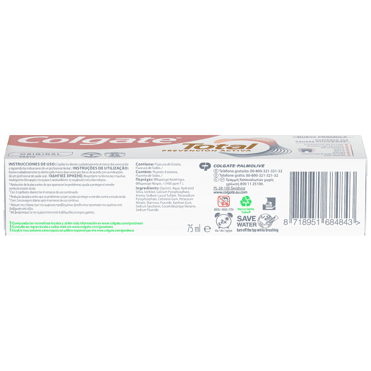 Colgate Οδοντόκρεμα Total Active Prevention Original Protection 75ml