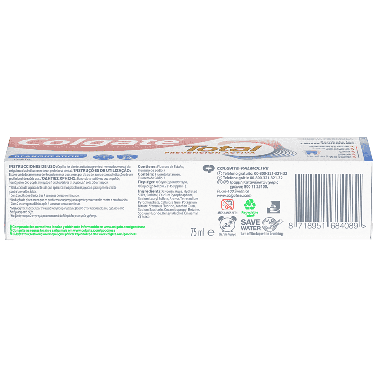 Colgate Οδοντόκρεμα Total Active Prevention White 75ml