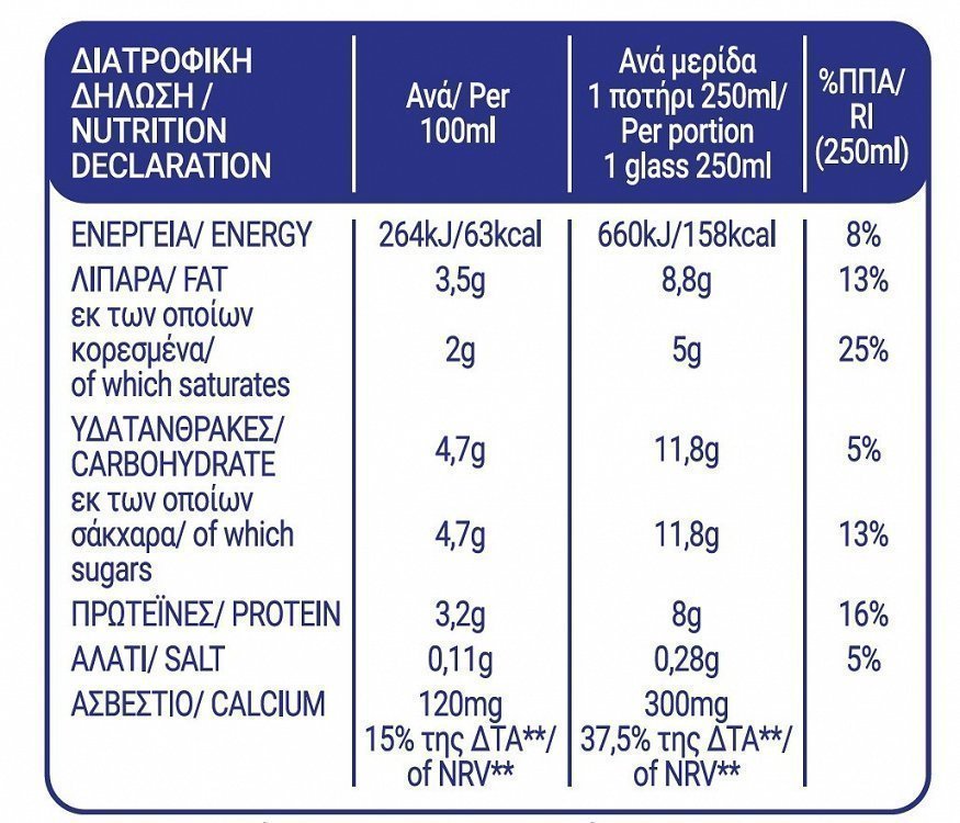 My Fresco Γάλα Πλήρες 1lt