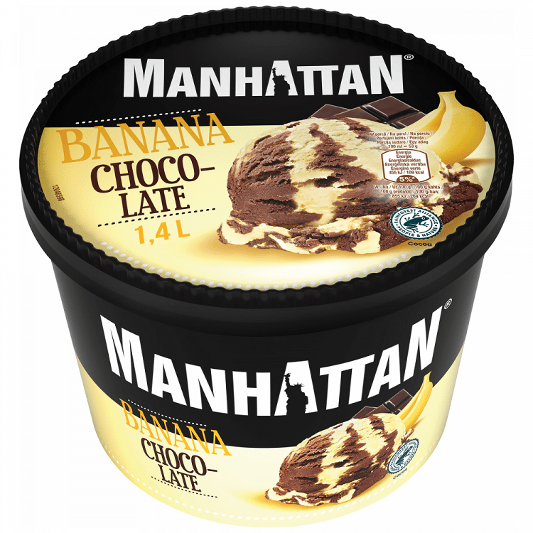 Manhattan Παγωτό Σοκολάτα Μπανάνα 742g (1400ml)