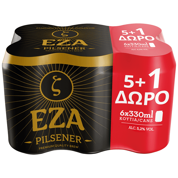 Εζα Pilsner Μπίρα Κουτί 330ml 5+1 Δώρο