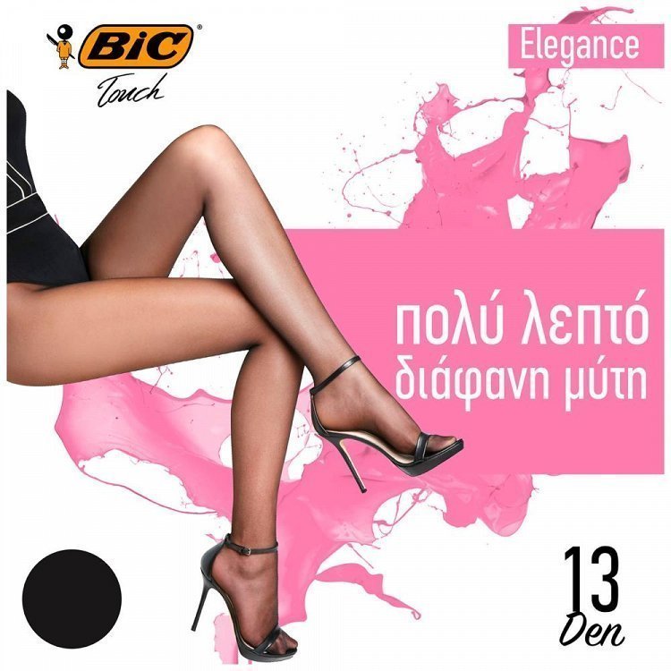 BIC Elegance Καλσόν Ελαστικό Μαύρο 13D Large