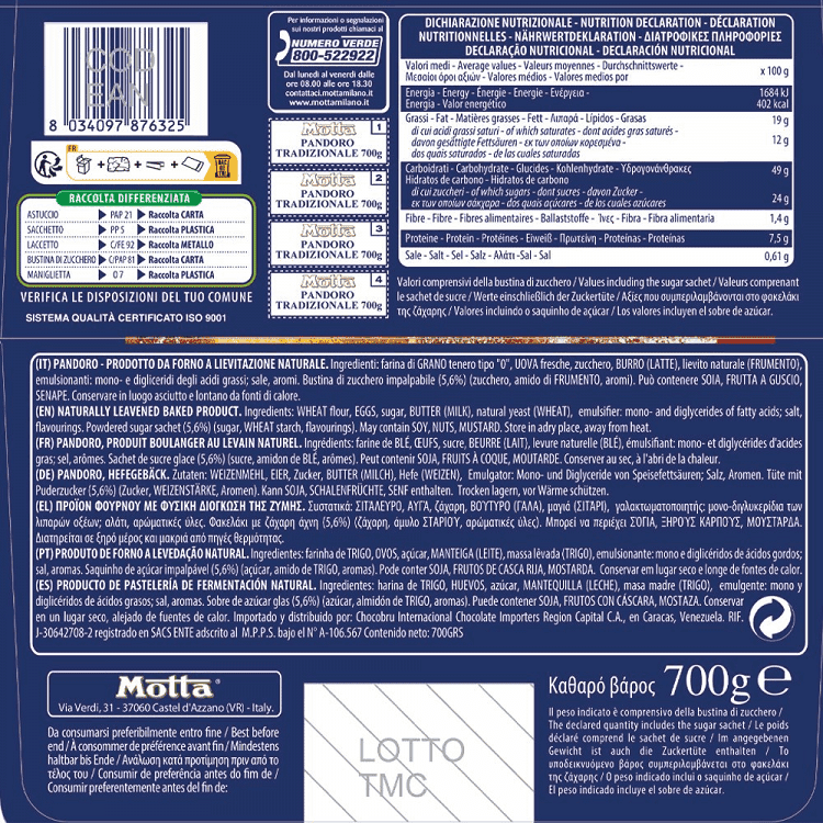 Motta Pandoro 700gr