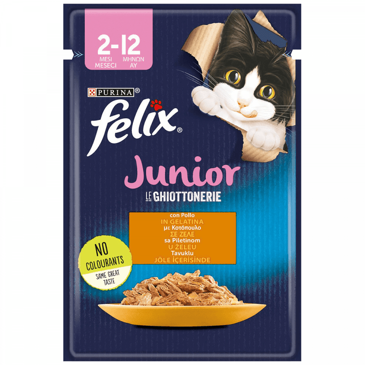 Felix Agail Junior Τροφή Γάτας Κοτόπουλο 85gr
