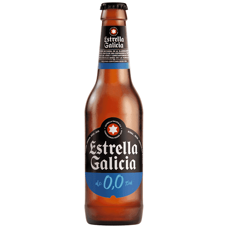 Estrella Galicia Μπίρα Φιάλη 0,0% Αλκοόλ 330ml